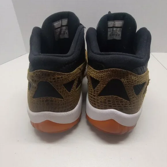 Air Jordan Jumpman Team J Low Size 11 Black Gold Snakeskin Retro Basketball Shoe